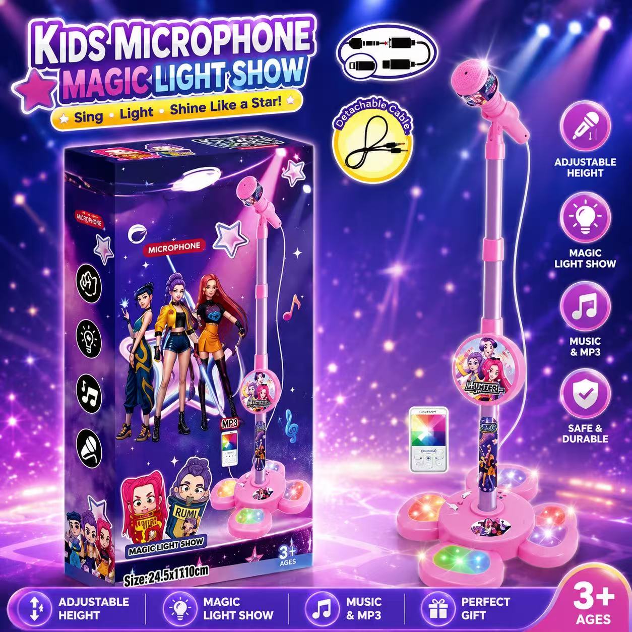 Shure Mic Sm58 - Microfono per Karaoke con Supporto, Macchina